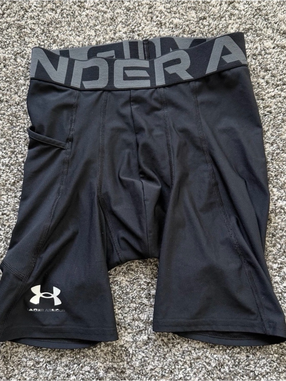 Under Armour HeatGear Compression Shorts Men’s Small Black Athletic Gym Training